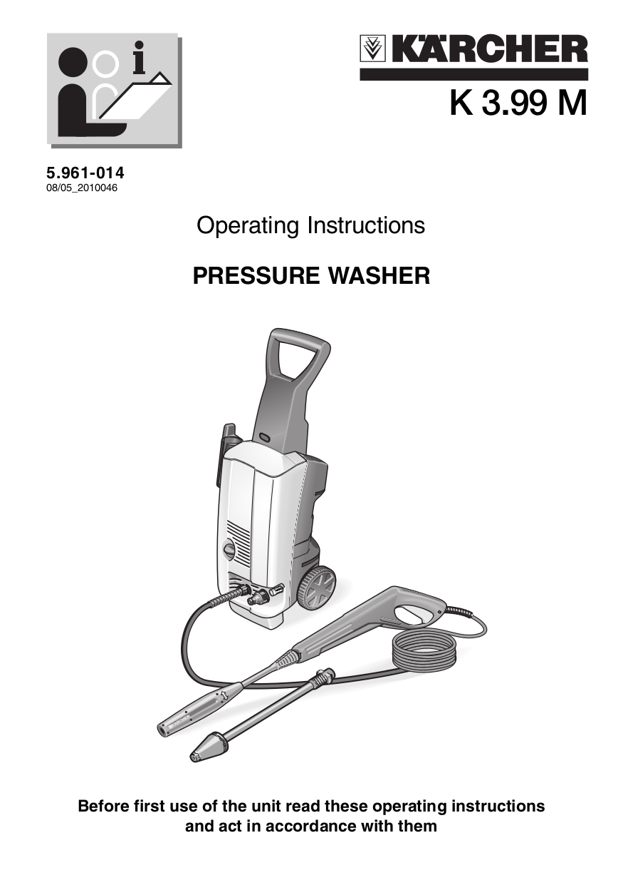 Download Free Pdf For Karcher K 3 99 M Pressure Washers Other Manual